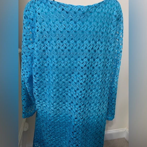 Kim Rogers 2X gorgeous aqua ombré lace outer layer too. Like new. - Picture 7 of 7